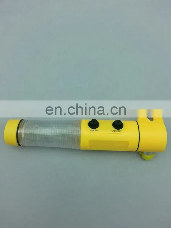 Multifunction Escape tool Led flashlight, rescue hammer, emergency hammer and seat belt reamer for car emergency
