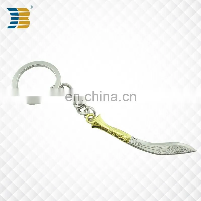 dagger shape wholesale custom made metal keychain