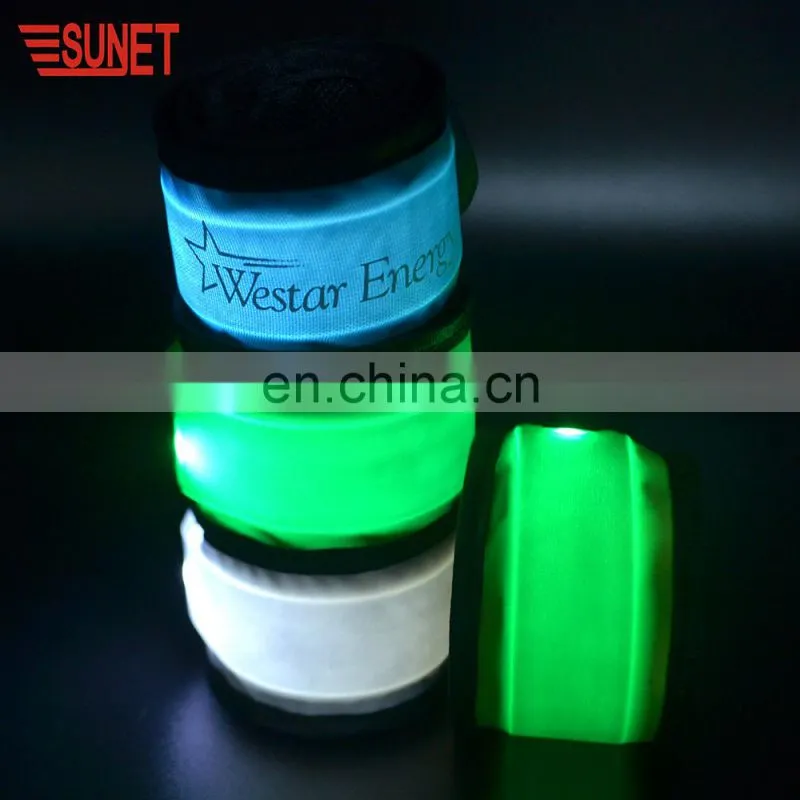 Factory Outlet Led Slap Band Led Slap Wristband Lightning Jogging Armband
