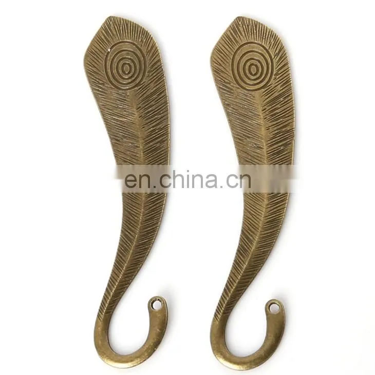 Wholesale Stock Items Cheap Birthday Gift Custom Bronze Leaf Style Custom DIY Vintage Metal Bookmark