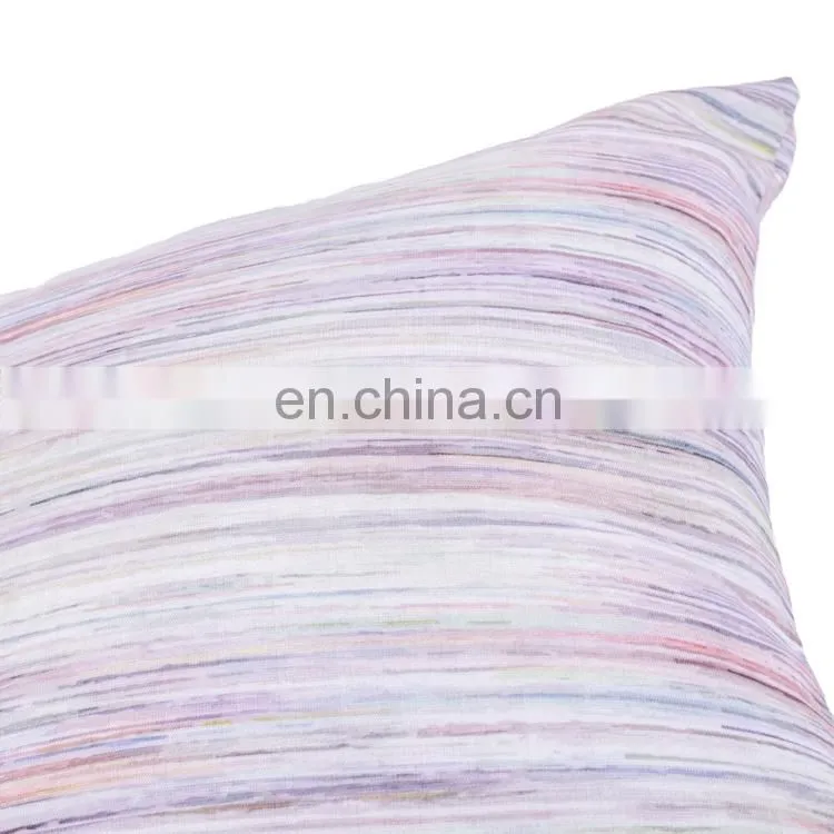 Polyester canvas printed creative melange striped space dye decorative pillow