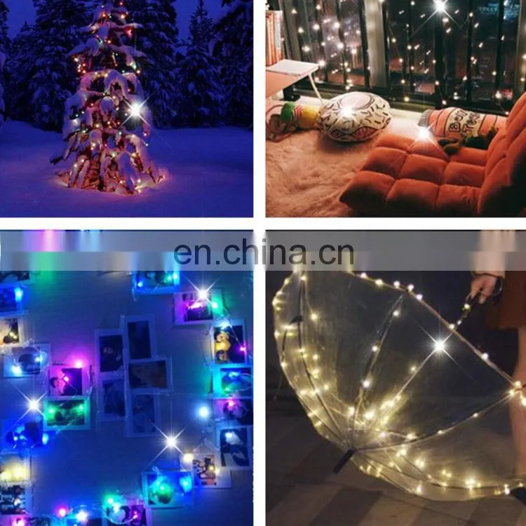 IP65 2020 amazon USB battery box New Fairy Music Christmas LED Copper holiday string Lights With Remote Control