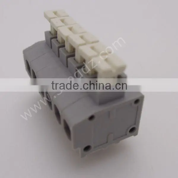 Pitch 3.81mm PCB Spring Screwless Terminal blocks with push button hot sale