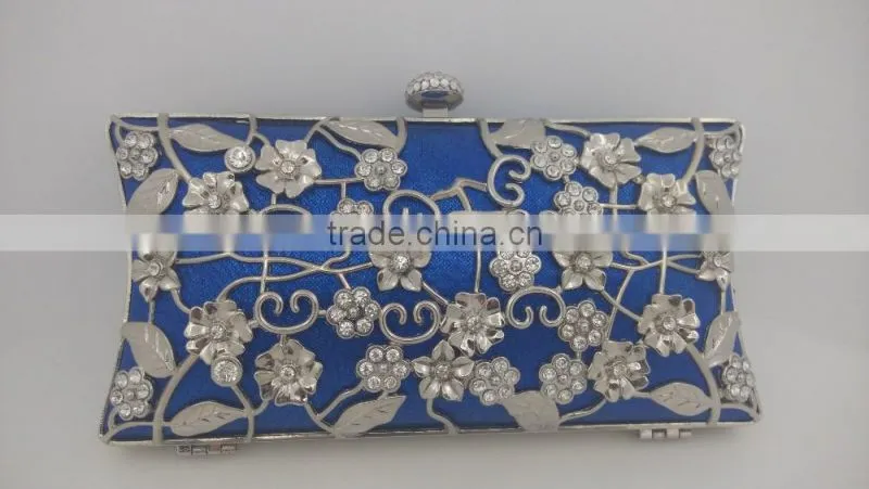 Brilliant Diamond Metal Frame Luxury Evening Party Clutch Bag With Chain For Women
