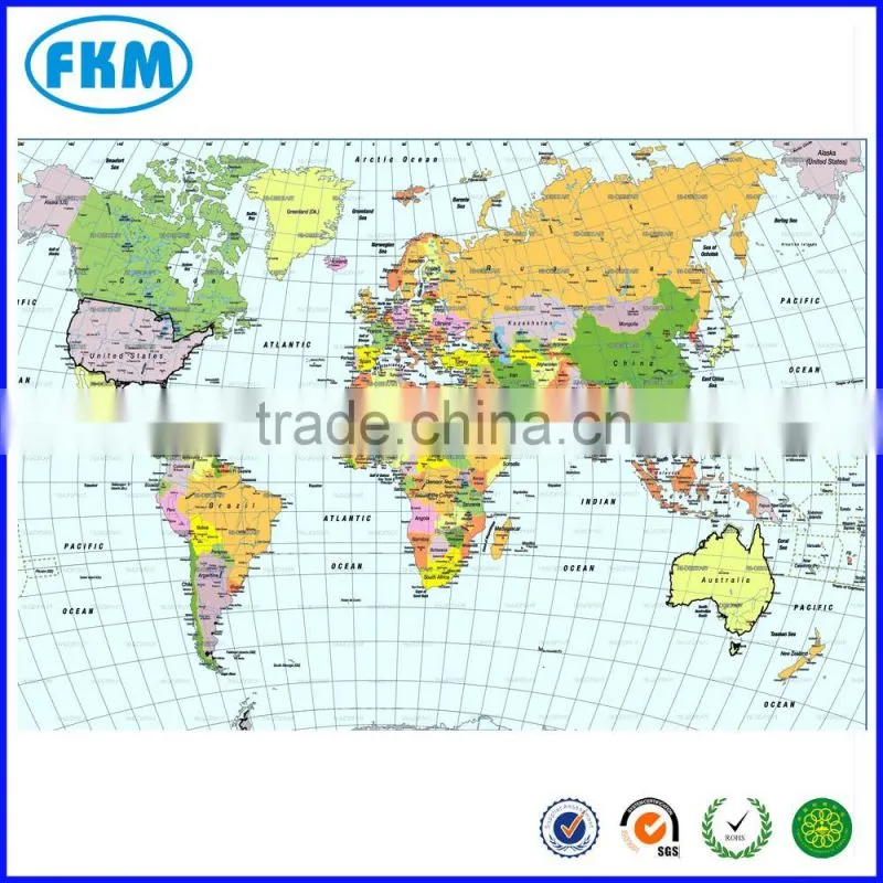 professional cheap custom Poster Printing / Print World Map / Commercial Printing / Customized prints