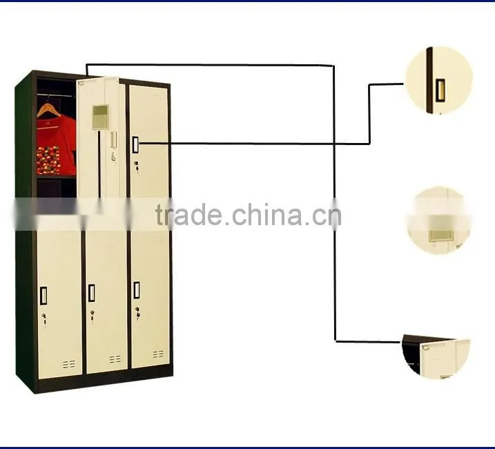 Primary School Library Furniture Doube Tier Lockers Comic Book Storage Cabinet