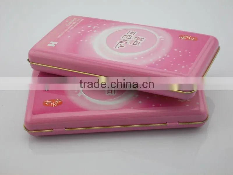battery tin with round PVC window