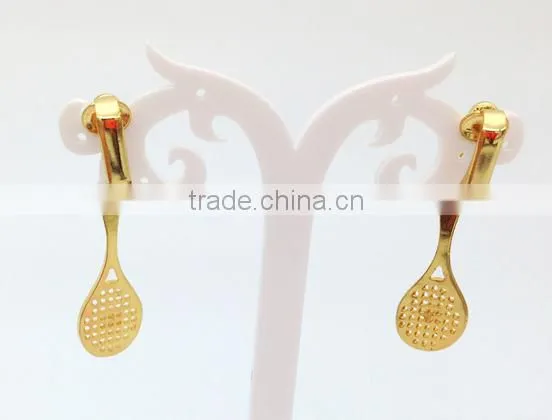 Popular fashion gold earring jewelry models women battledore pendant earring