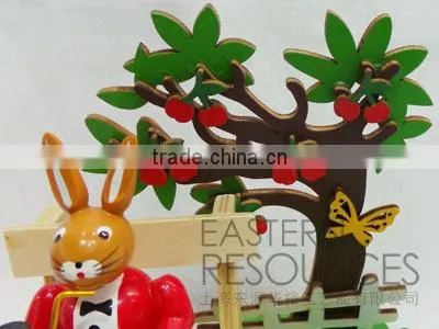 Newest Wooden Rabbit Easter Table Decoration