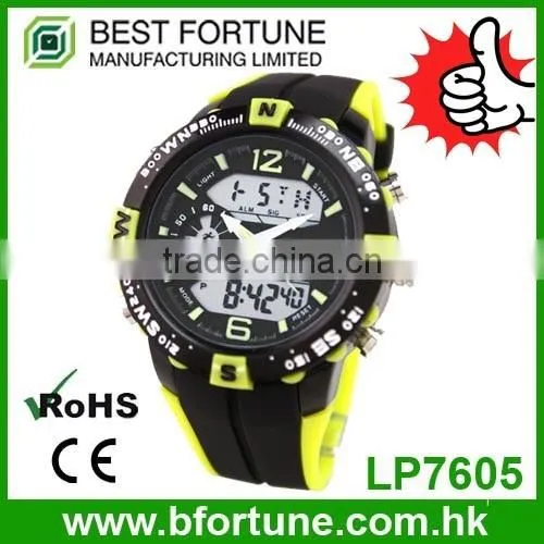 LP1369 High quality 3atm waterproof colorful dual watches kids