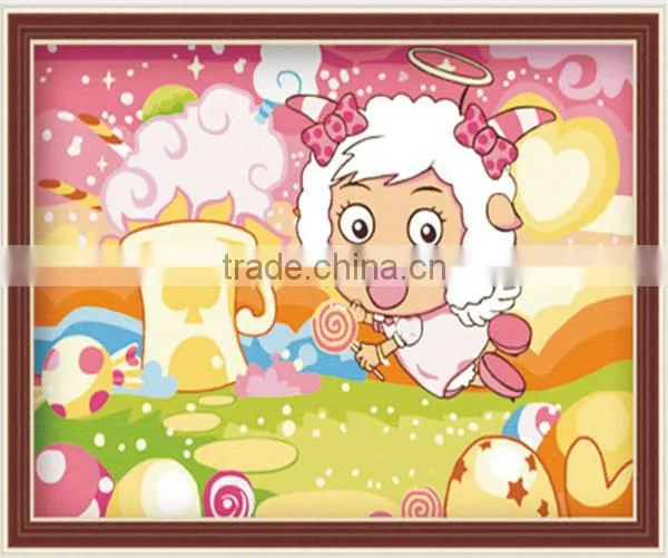DIY digital sheep oil painting for decor and gifts (20x30cm)