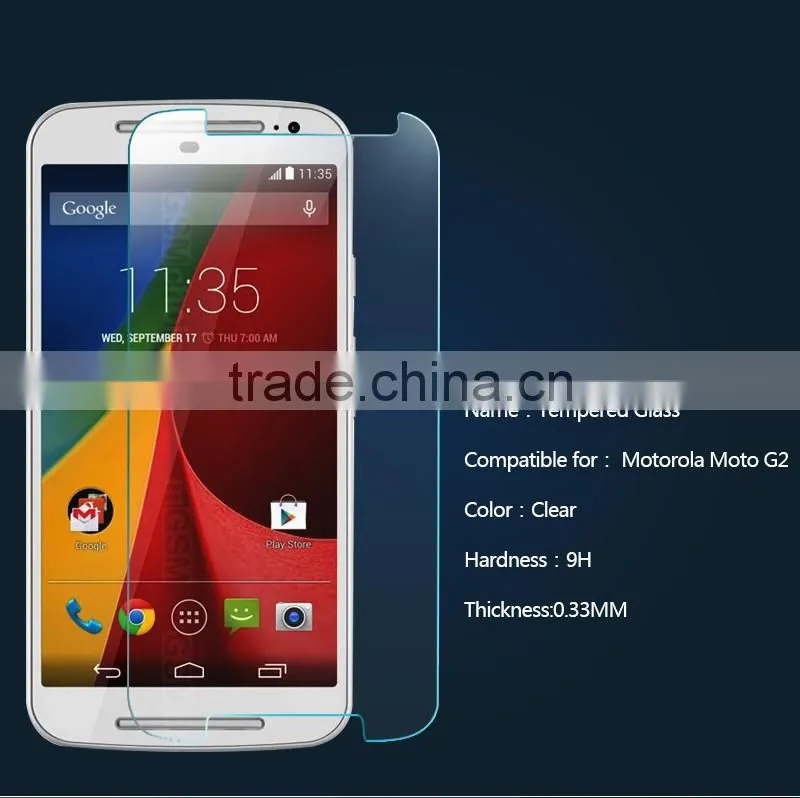 Tempered glass screen protector for Motorola Moto G2 screen film