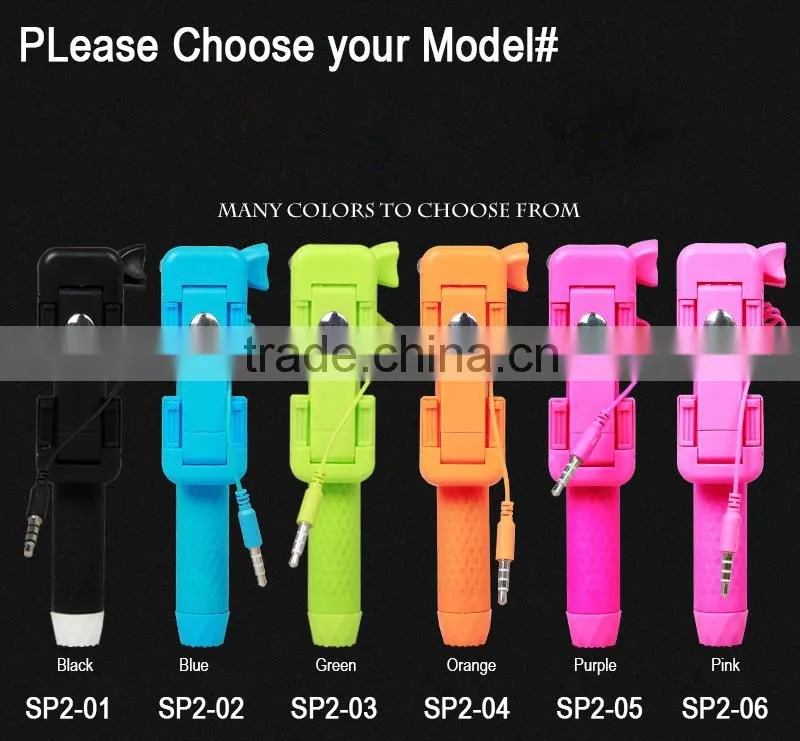 Fashion design self-pole monopod with cable take pole handled stick,Since the shaft