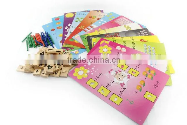 wooden preschool arithmetic puzzle toys,wooden number puzzle for kids