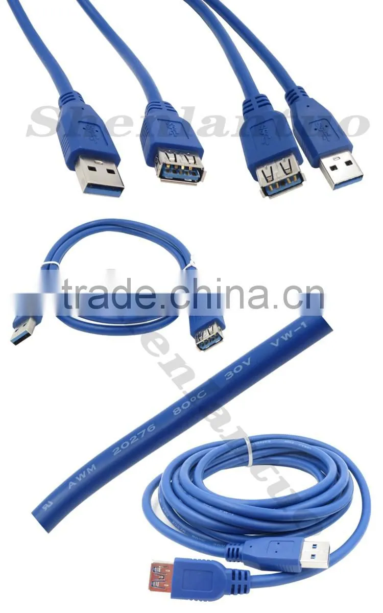 Shenlantuo USB 3.0 Extension Cable A Male to A Female 50cm USB 3.0 AM To AF Cable for Data Sync and Charging