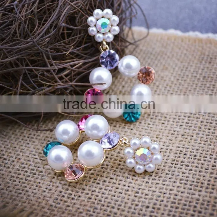 New Arrival Necklace/Earrings Jewelry Set Jewelry Set For Wedding Color Flower Pearl Jewelry Sets