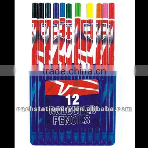 BSCI factory audit/TUV test 12pcs/set, artists colored pencil sets, natural wooden color pencil set for kids and artists