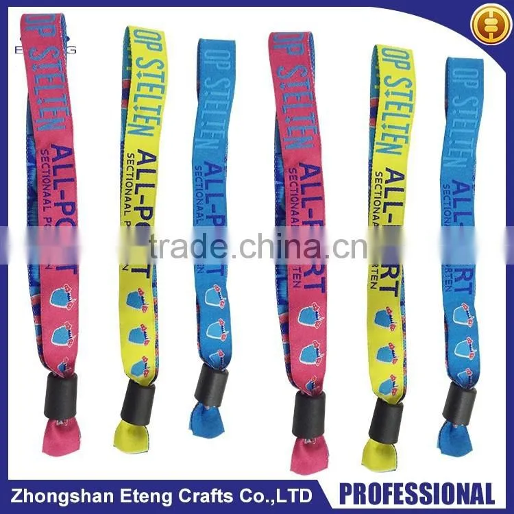 personalized events fabric woven wristbands on promotion