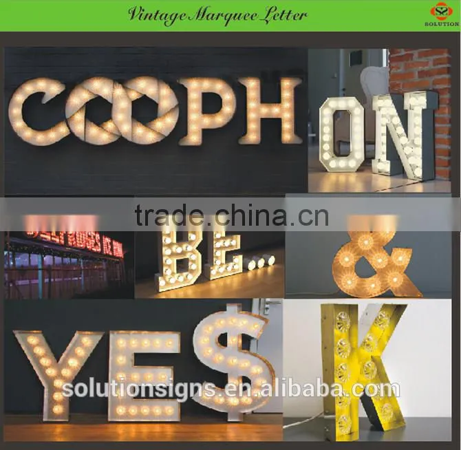 direct factory of metal marquees lettters for 3D letter