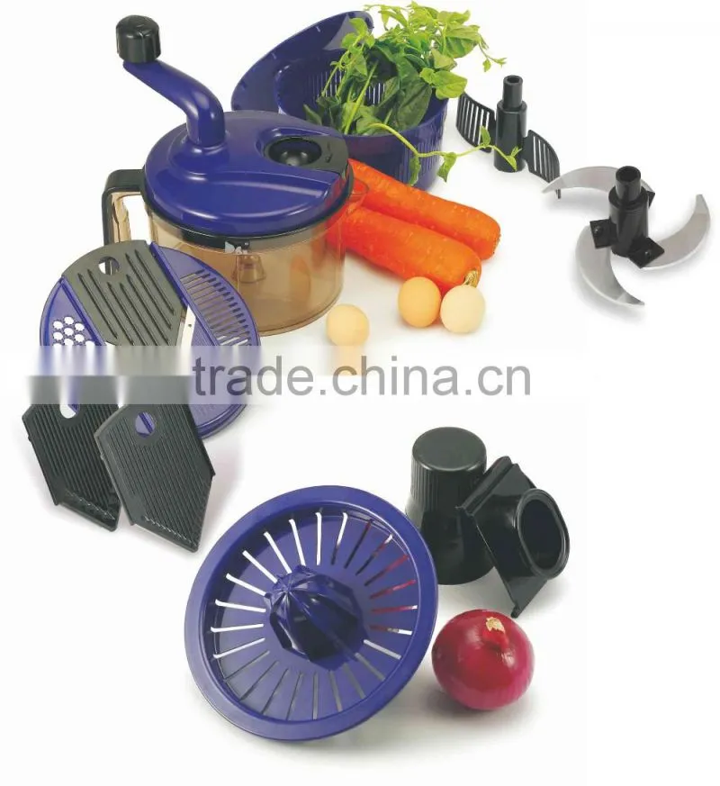 PP+ABS+S/S 23*20*26 Kitchen tools multifunctional food processor/kitchen king pro manual food processor/vegetable grinder