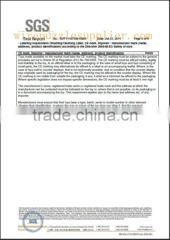 Brain Teasers China - metal educational toys EN 71 Passed