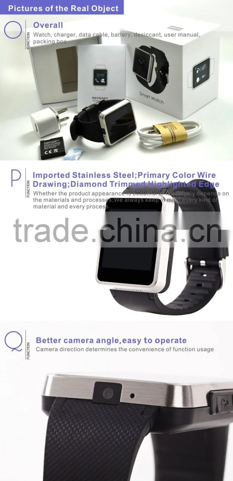 Android smart watch / price of smart watch phone / China factory promotion Low cost android smart watch
