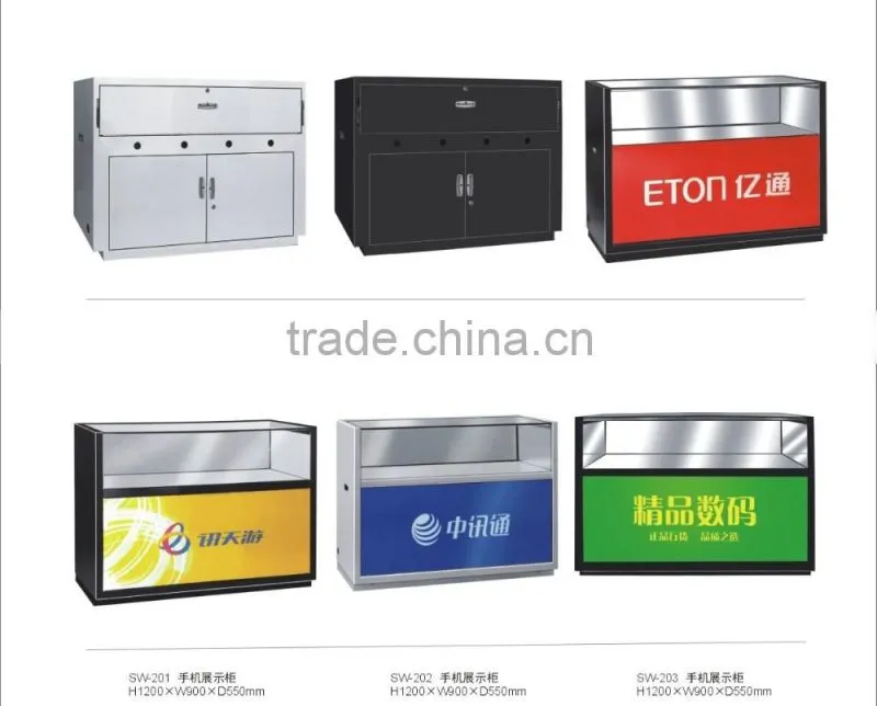 Manufacturer online metal/glass store mobile phone display showcase