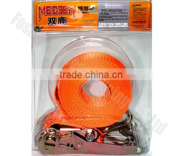EN12195-2 double j hooks 5tons 50mm heavy-duty cargo tie down