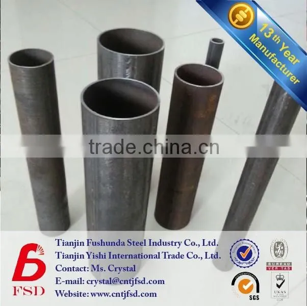 China Suppliers round welded black ERW pipe steel tube