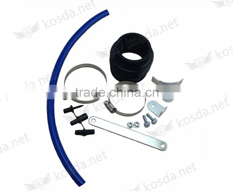 Universal plastic intake tube, blue/red cold air intake kits