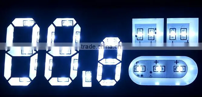 high quality custom SMD White 7 segment display for water heater