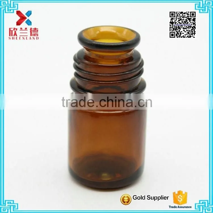 hot sale amber pharmaceutical cylinder glass medicine bottle 20ml