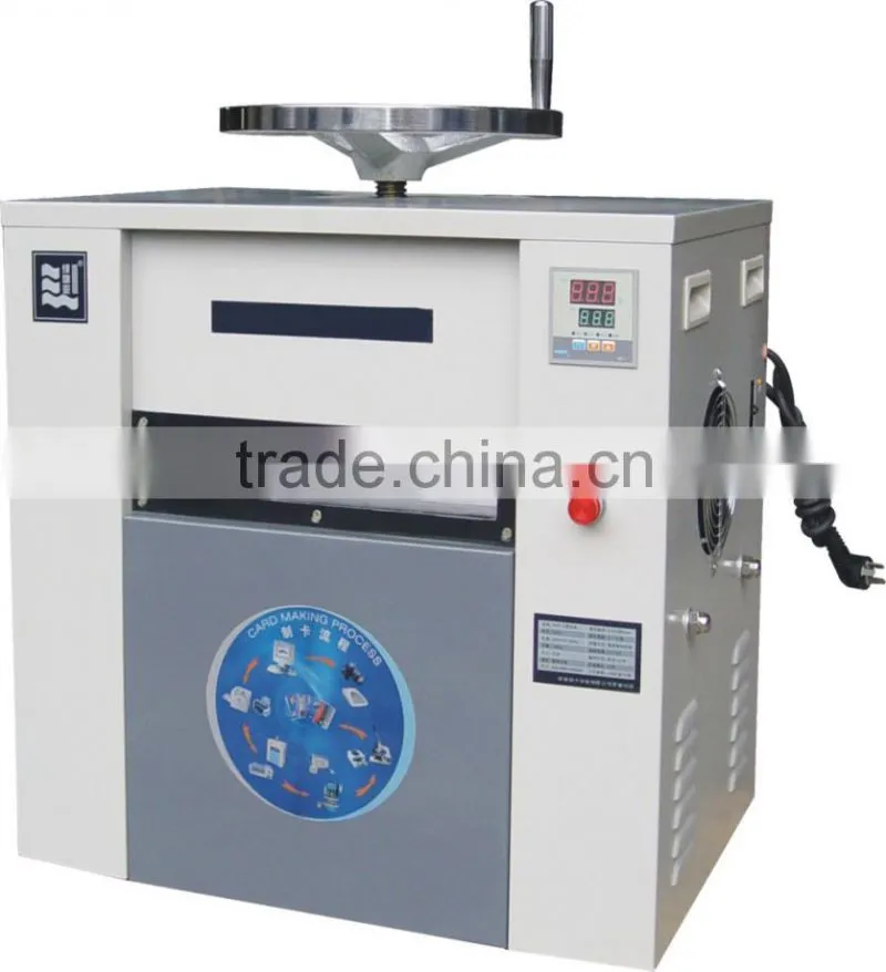 Manual pvc plastic id card fusing machine