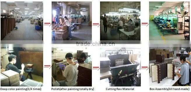 Wooden cosmetic perfume box manufacturer with handle