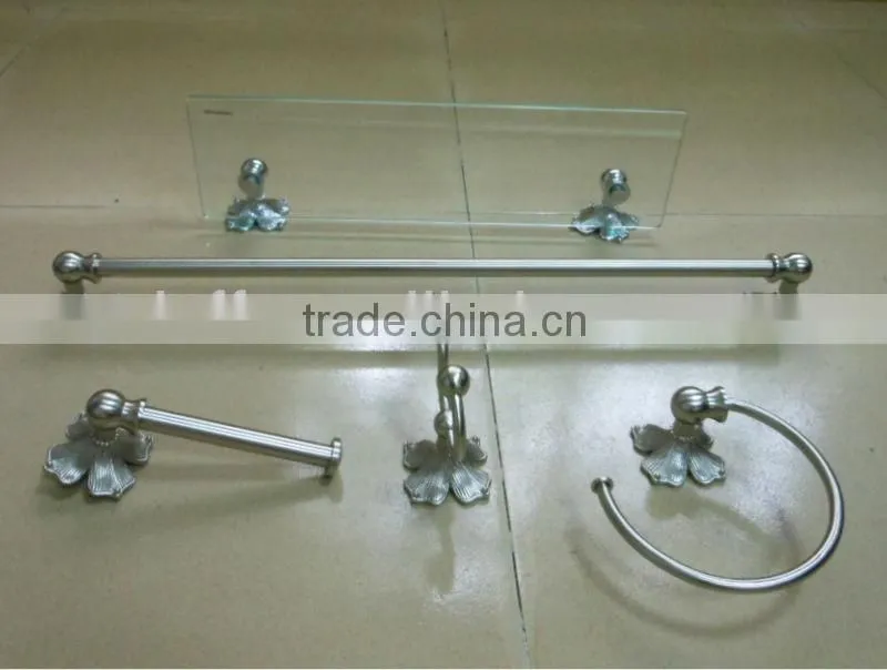 unique designed luxury flowers shape bases wall mounted bathroom accessory set