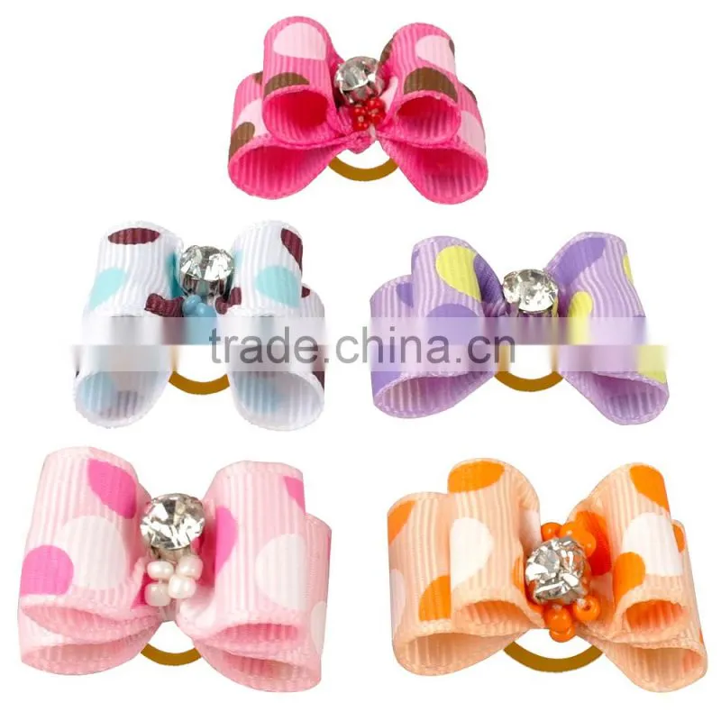 Multi Color Handmade Grooming Bows Wholesale Dog Hair Bows