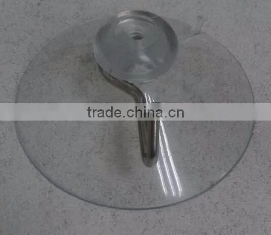 50mm diameter Durable PVC/silicone material glass table suction cups with metal hook