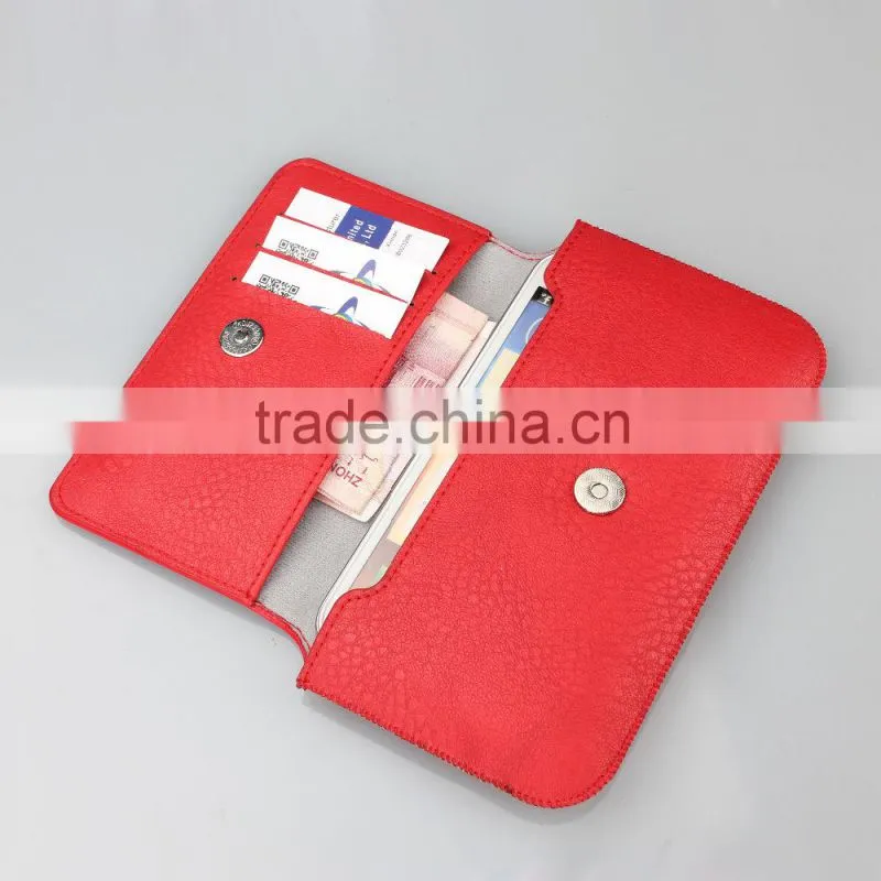 New PU cell phone wallet bag universal case