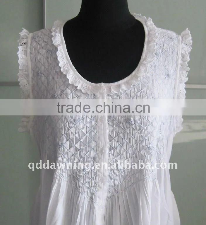 white cotton night gown