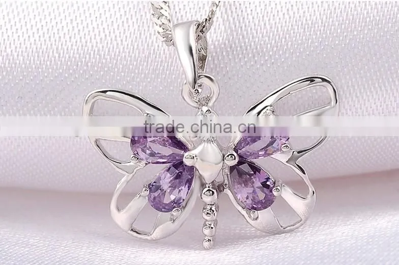 Best selling butterfly shape charm pendant 925 silver
