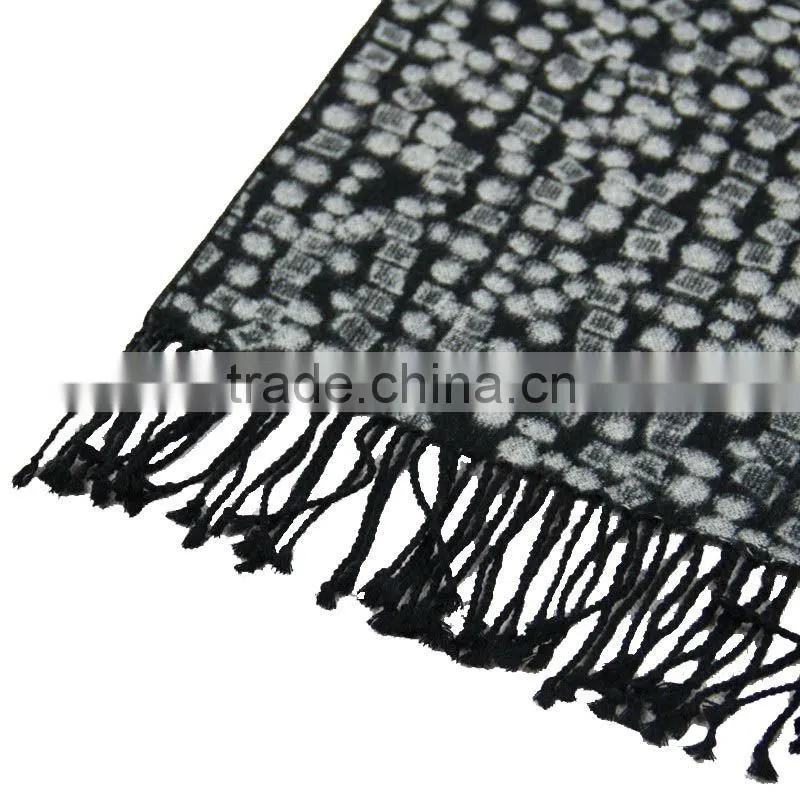100% silk scarf men shawl with tassel