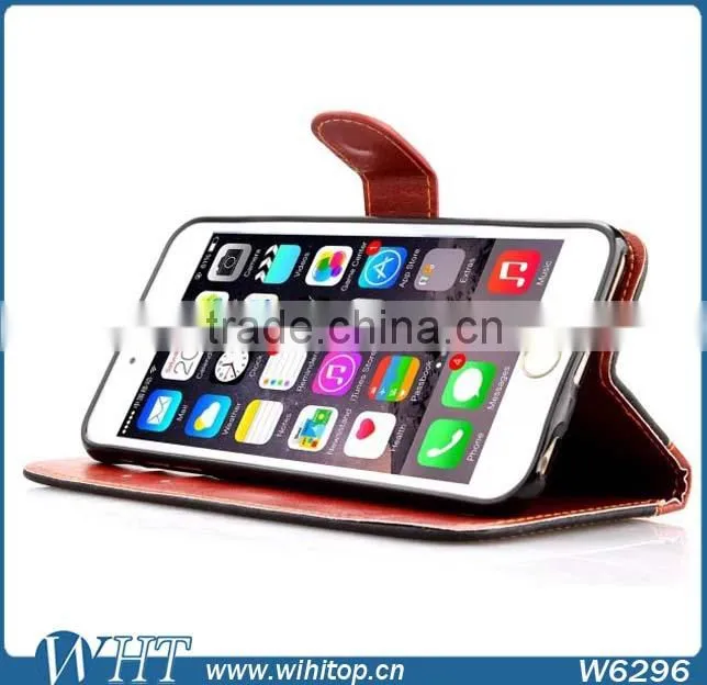 Magnetic Phone Case for iPhone 6 Plus 5.5", Folio Stand Leather Case for iPhone 6 Plus with Answer Calls Hole
