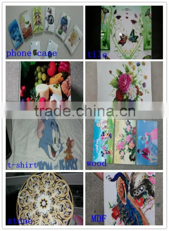 Crystal glass digital flatbed printer with eco solvent 8 colors system