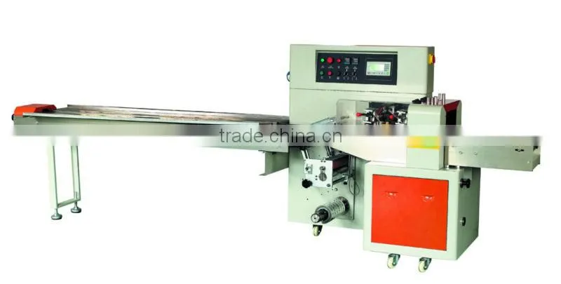 Plastic cutlery flow wrapping machine