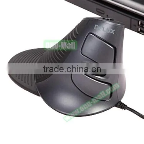 Amazon Top Sales DeLUX Upright Mouse, Comfortable Wired Vertical Ergonomic Mouse