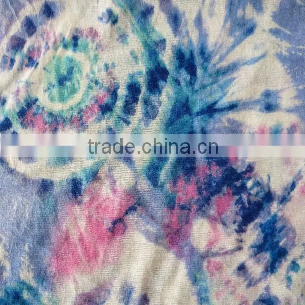 Popular printed knitted fabric for dress,100% Polyester knitted fabric