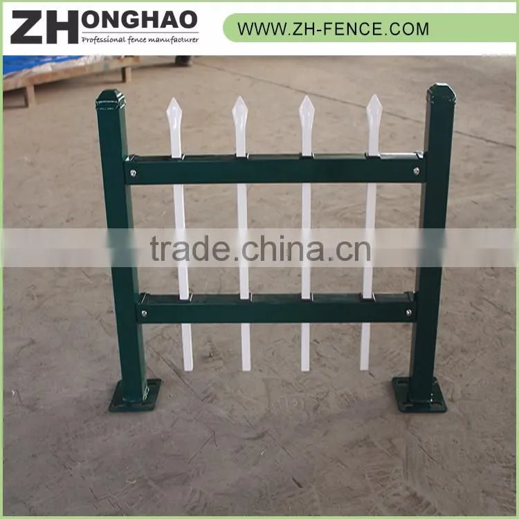 Powder coated security galvanized steel fence