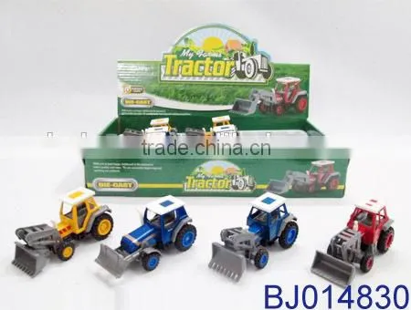 12pcs metal pull back truck mini die cast farmer truck toy