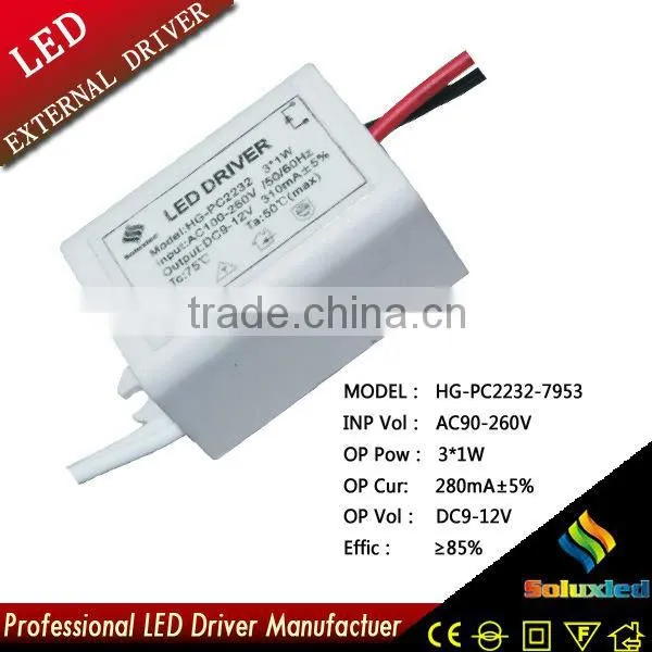 Promotion HG-PC2232-7953 LED driver lamps driver 3*1W