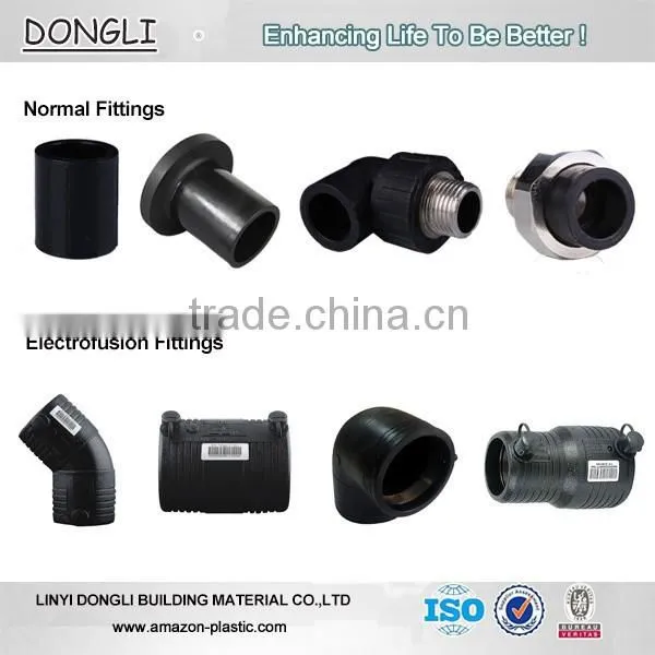 HDPE black pipe with blue stripe ISO standard water supply pipe irrigation